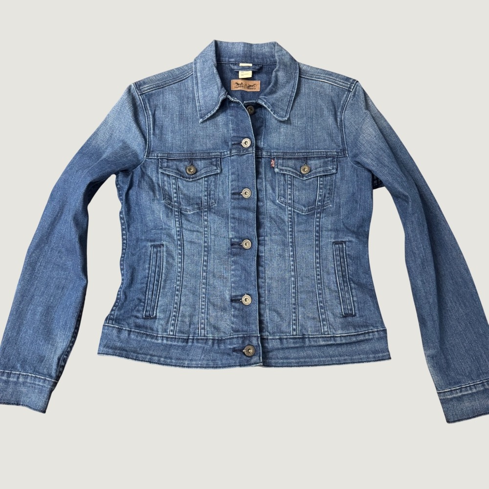 Levis Womens Medium Wash Denim Trucker Jacket 70240-0052 Blue Size M
